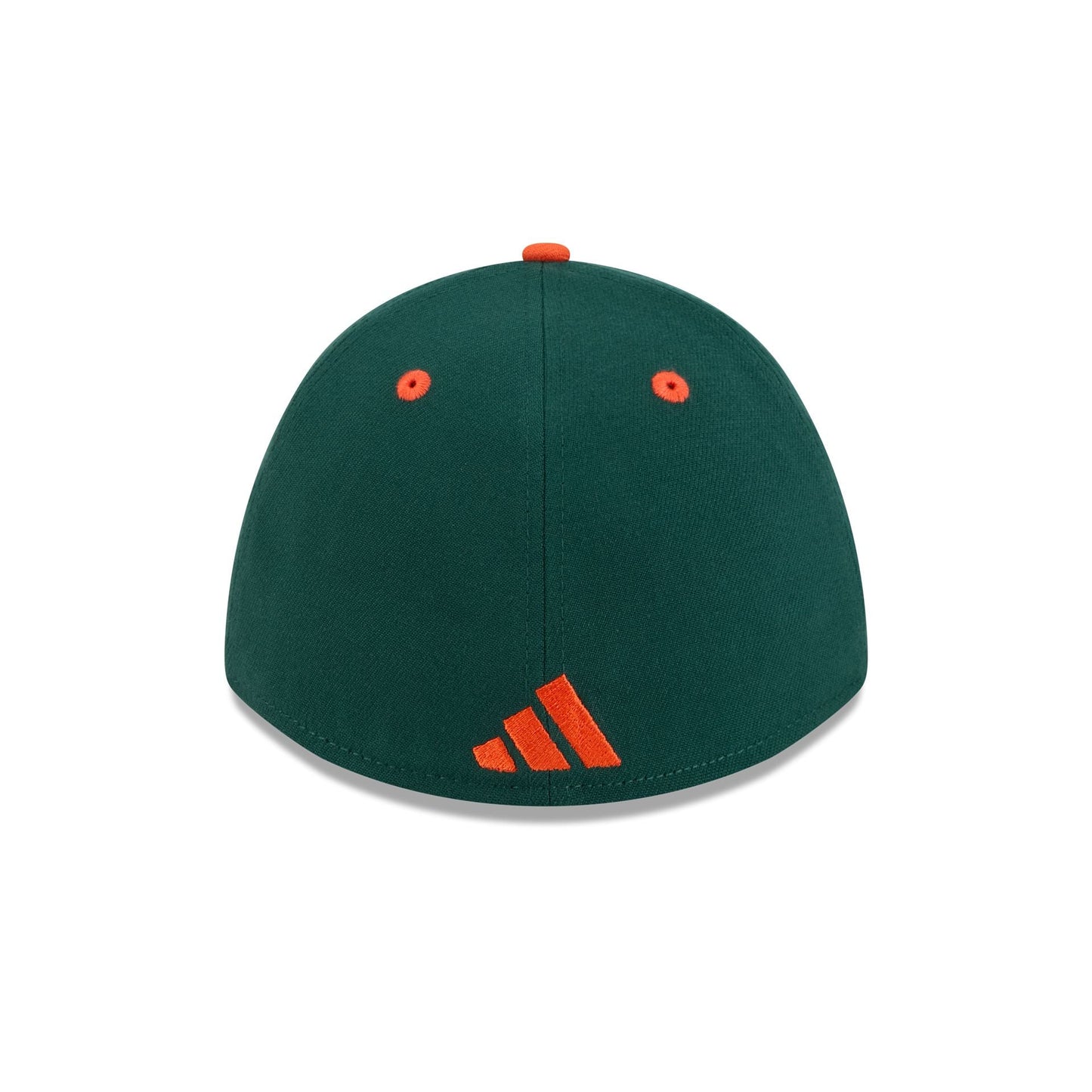 New Era x adidas Miami Hurricanes Dark Green 39THIRTY M-Crown Stretch Fit Hat