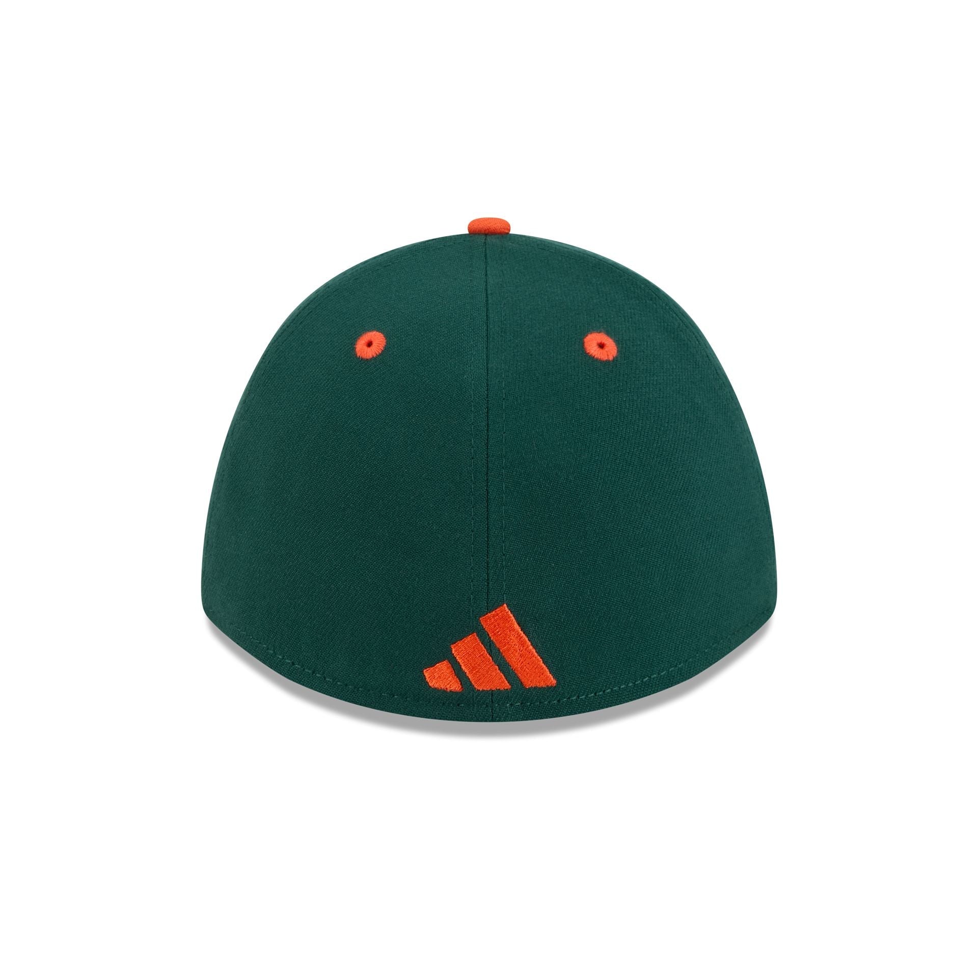 New Era x adidas Miami Hurricanes Dark Green 39THIRTY M-Crown Stretch Fit Hat