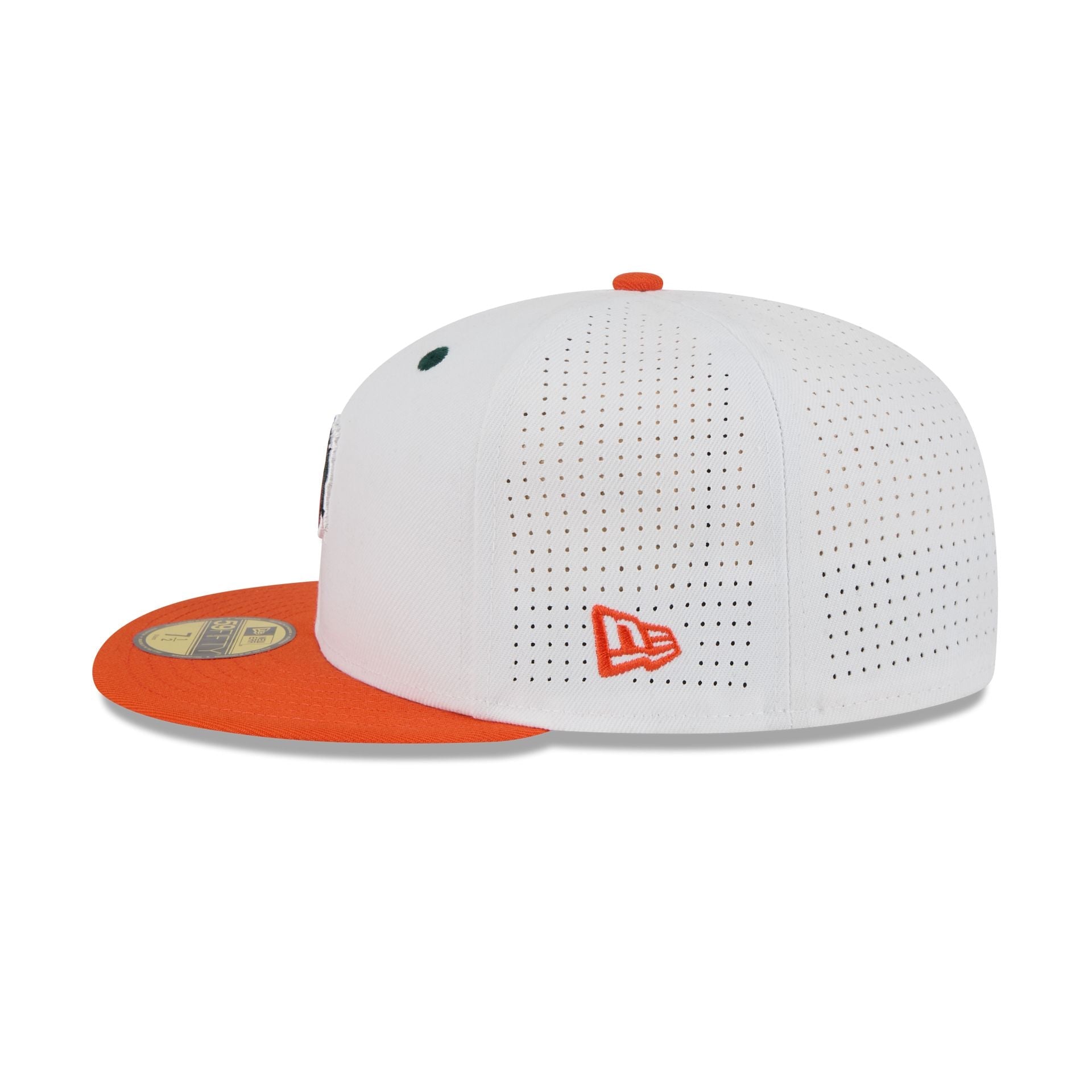 New Era x adidas Miami Hurricanes White Mascot 59FIFTY Fitted Hat