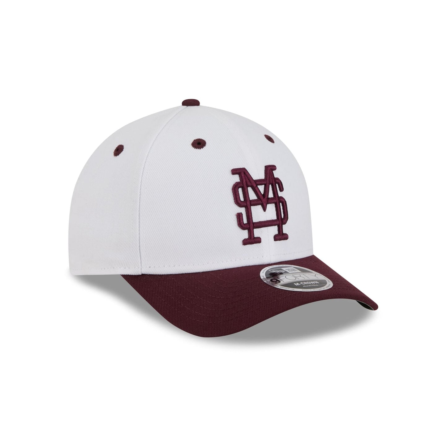 New Era x adidas Mississippi State Bulldogs White 9FORTY M-Crown Snapback Hat