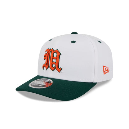 New Era x adidas Miami Hurricanes White 9SEVENTY Stretch-Snap Hat