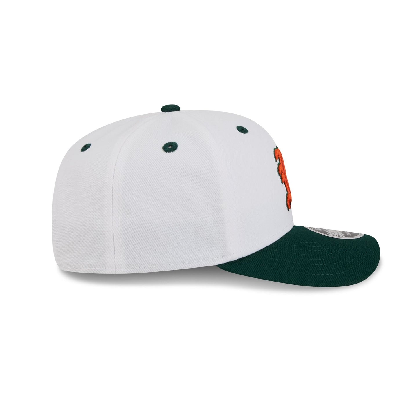 New Era x adidas Miami Hurricanes White 9SEVENTY Stretch-Snap Hat