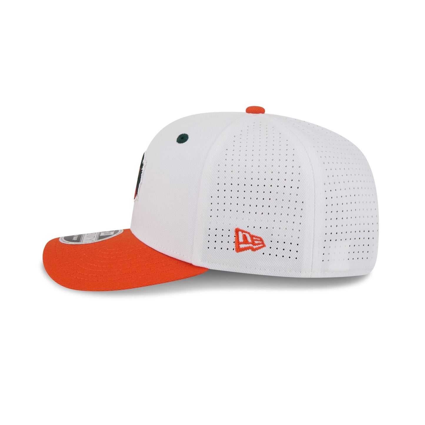 New Era x adidas Miami Hurricanes White Mascot 9SEVENTY Stretch-Snap Hat