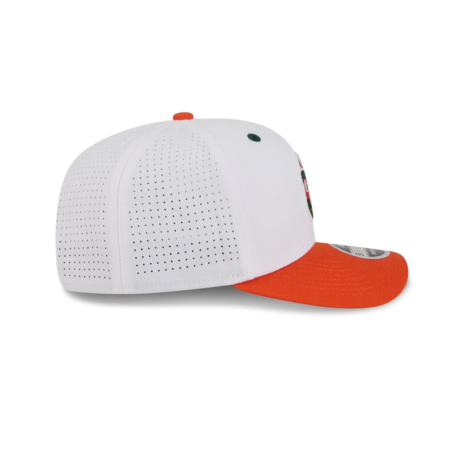 New Era x adidas Miami Hurricanes White Mascot 9SEVENTY Stretch-Snap Hat