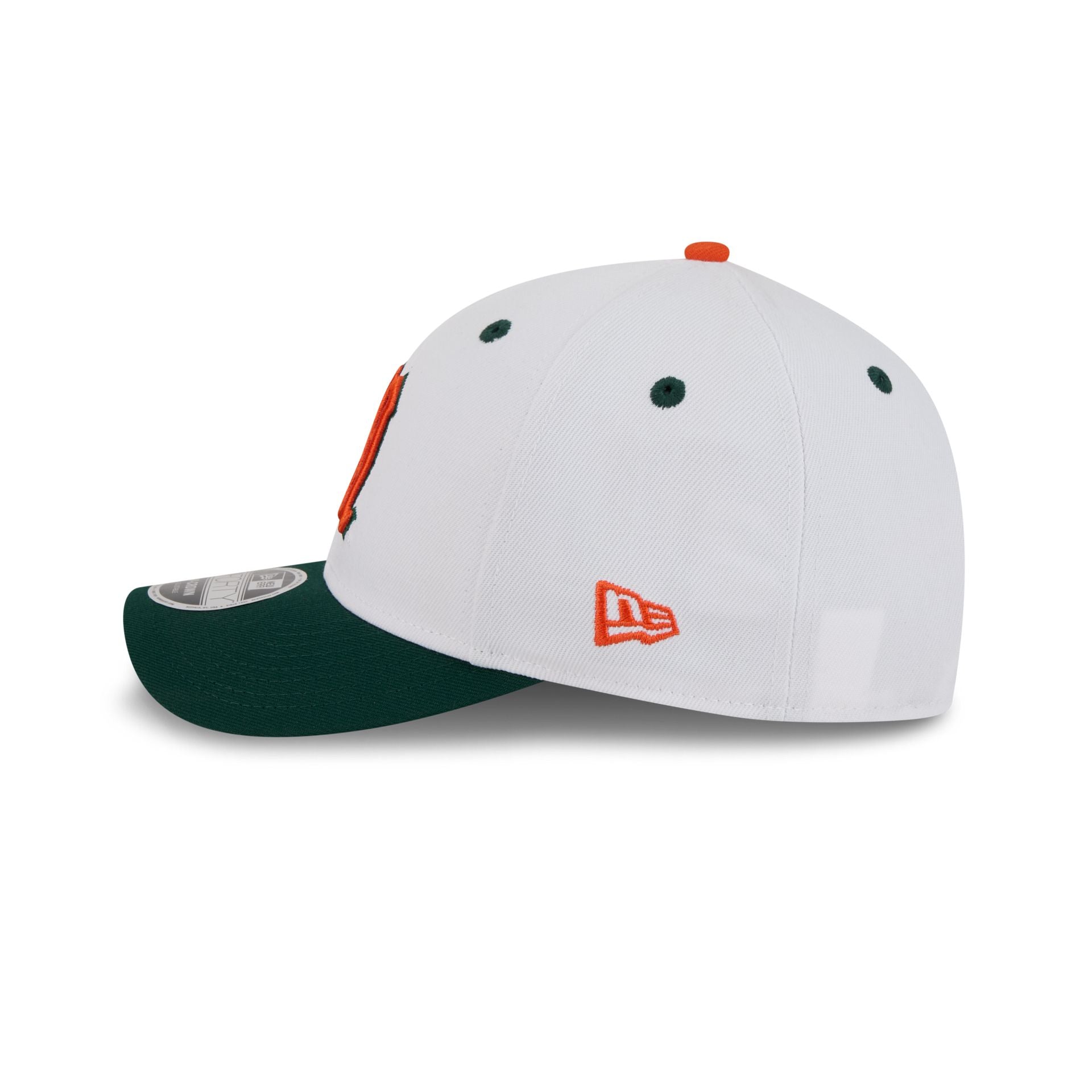 New Era x adidas Miami Hurricanes White 9FORTY M-Crown Snapback Hat