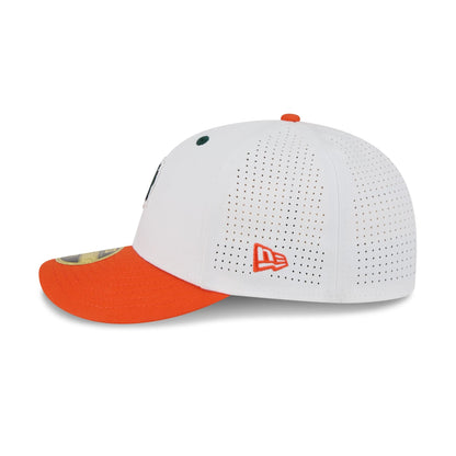 New Era x adidas Miami Hurricanes White Mascot Low Profile 59FIFTY Fitted Hat