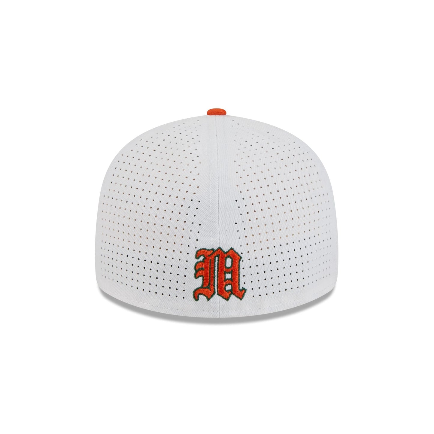 New Era x adidas Miami Hurricanes White Mascot Low Profile 59FIFTY Fitted Hat