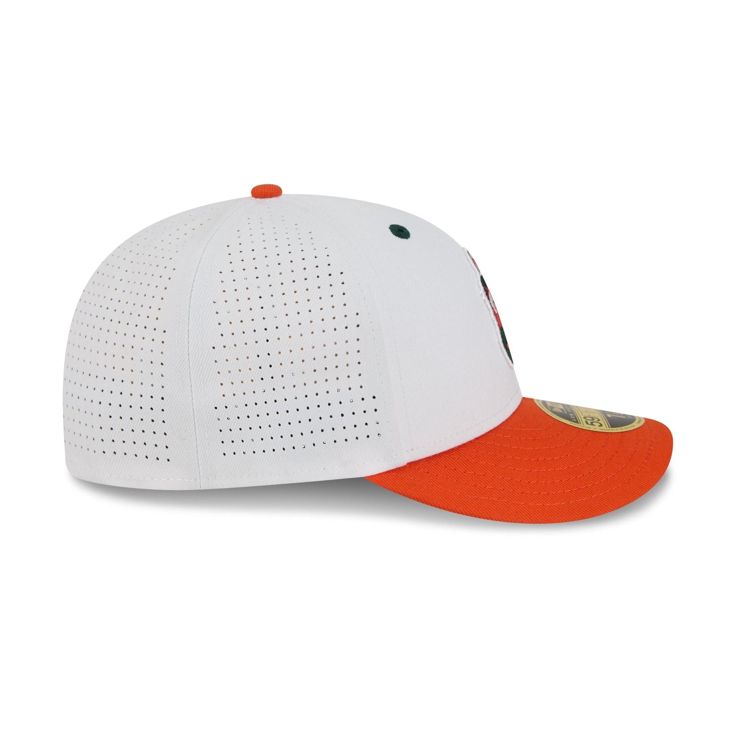 New Era x adidas Miami Hurricanes White Mascot Low Profile 59FIFTY Fitted Hat