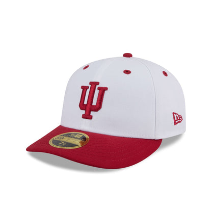 New Era x adidas Indiana Hoosiers White Low Profile 59FIFTY Fitted Hat