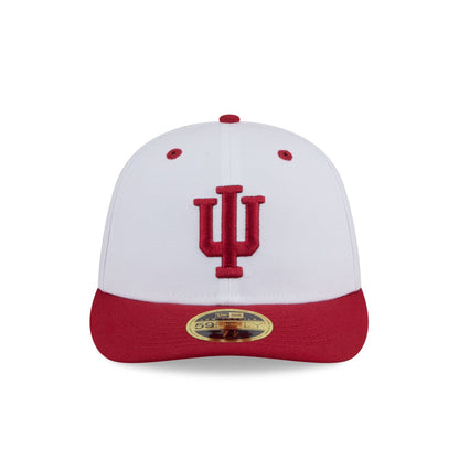 New Era x adidas Indiana Hoosiers White Low Profile 59FIFTY Fitted Hat