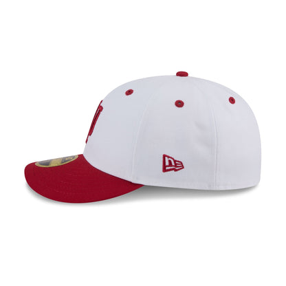 New Era x adidas Indiana Hoosiers White Low Profile 59FIFTY Fitted Hat