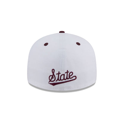 New Era x adidas Mississippi State Bulldogs White Low Profile 59FIFTY Fitted Hat
