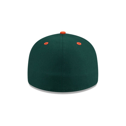 New Era x adidas Miami Hurricanes Dark Green Low Profile 59FIFTY Fitted Hat