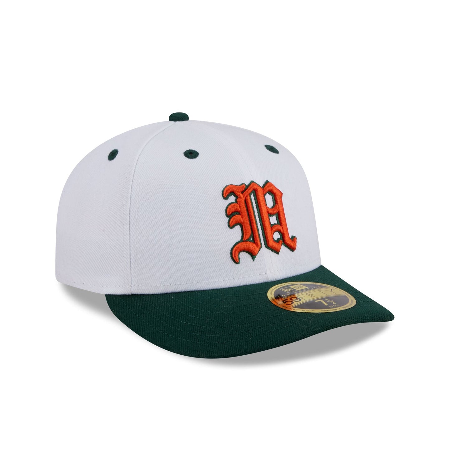 New Era x adidas Miami Hurricanes White Low Profile 59FIFTY Fitted Hat