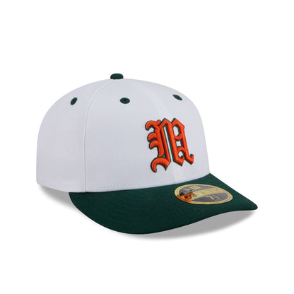 New Era x adidas Miami Hurricanes White Low Profile 59FIFTY Fitted Hat