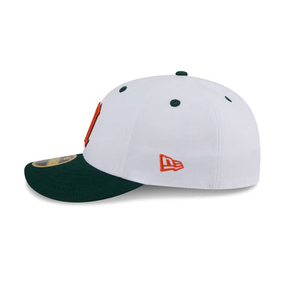 New Era x adidas Miami Hurricanes White Low Profile 59FIFTY Fitted Hat