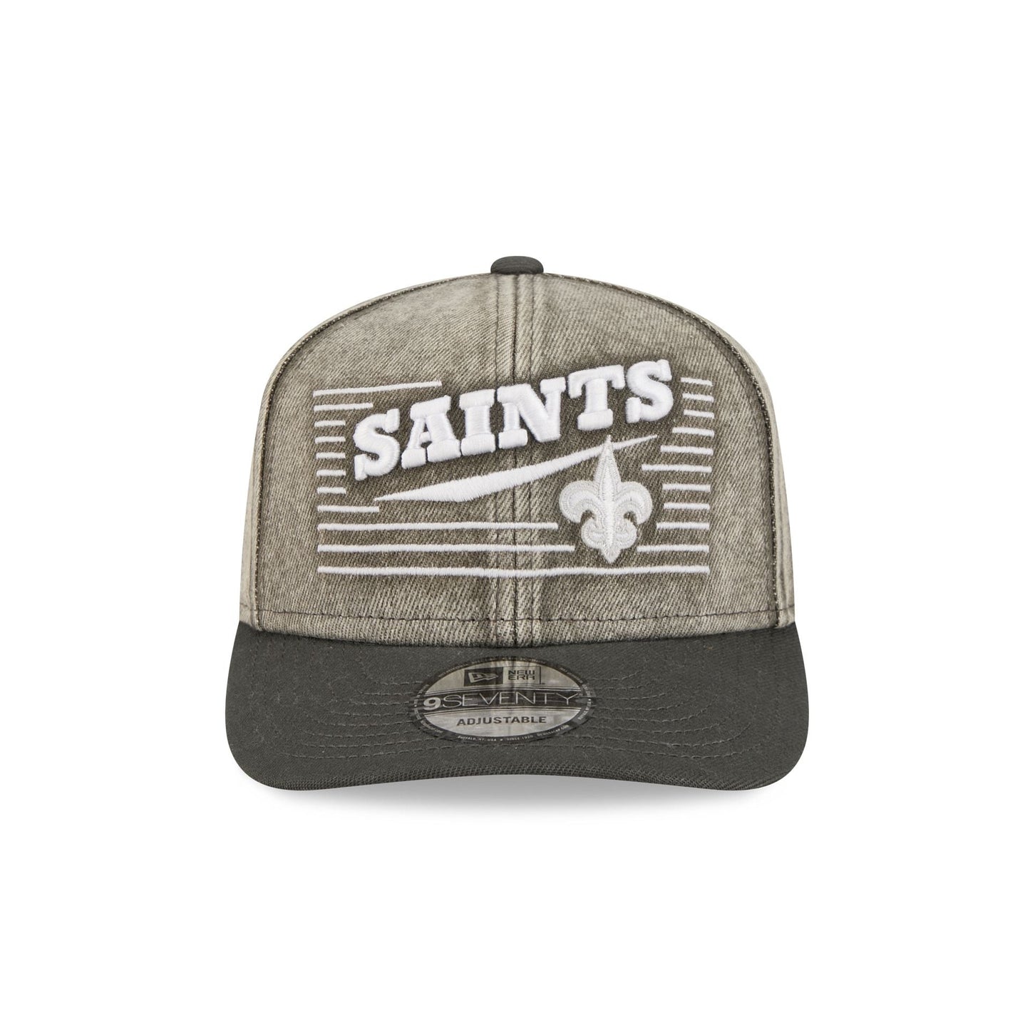 New Orleans Saints Washed Denim 9SEVENTY Adjustable Hat