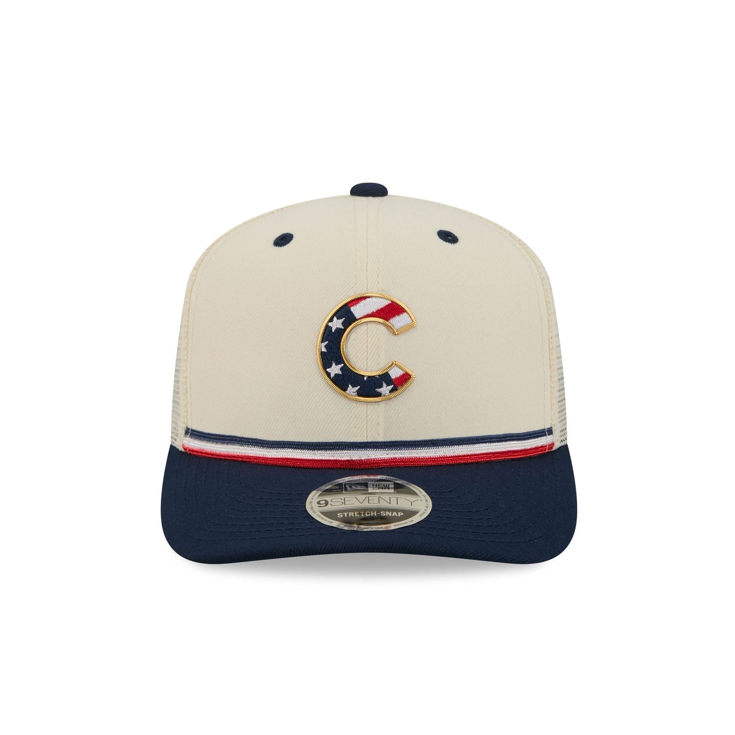 Chicago Cubs Independence Day 2026 9SEVENTY Trucker Hat