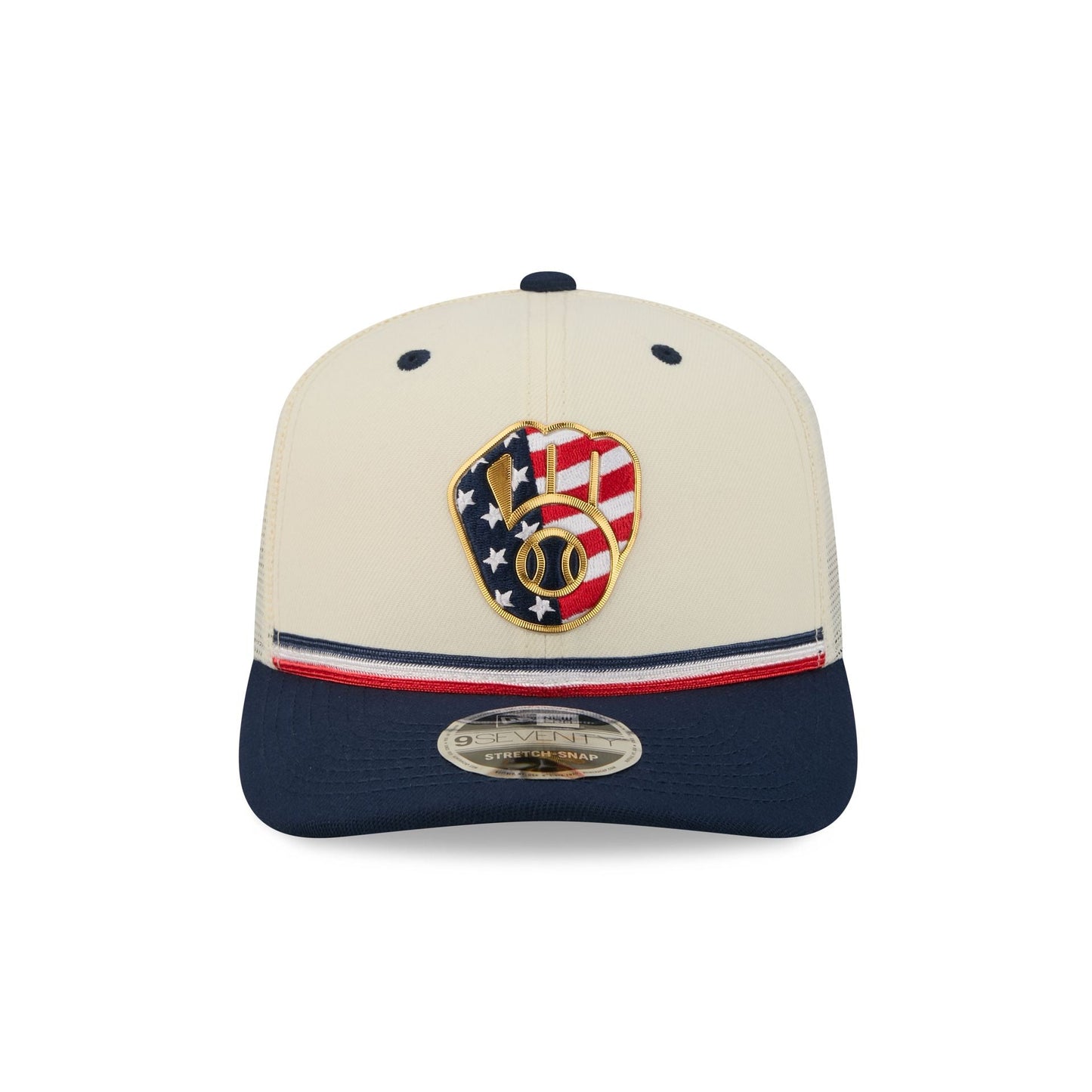 Milwaukee Brewers Independence Day 2026 9SEVENTY Trucker Hat