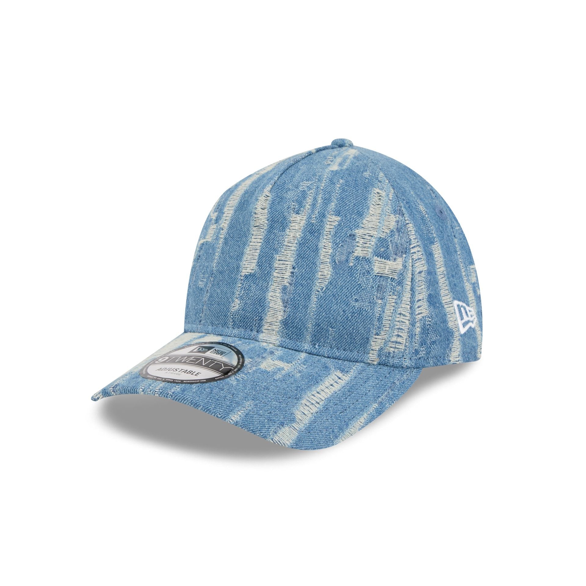 New Era Cap Bronze Tier Frayed Denim 9TWENTY A-Frame Adjustable Hat