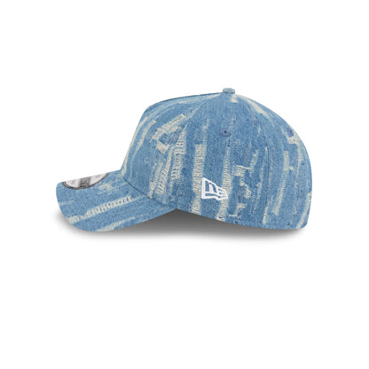 New Era Cap Bronze Tier Frayed Denim 9TWENTY A-Frame Adjustable Hat