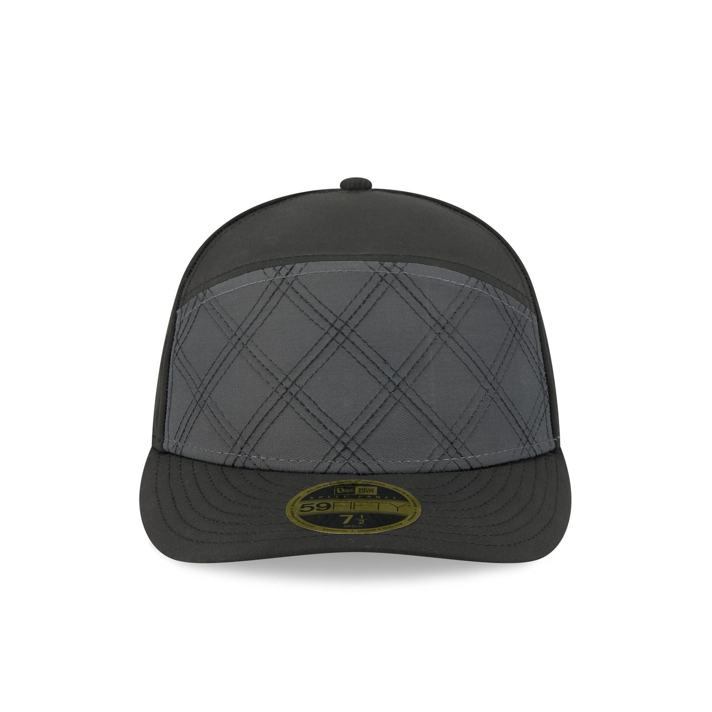 New Era Cap Silver Tier Quilted Split Panel 59FIFTY Fitted Hat