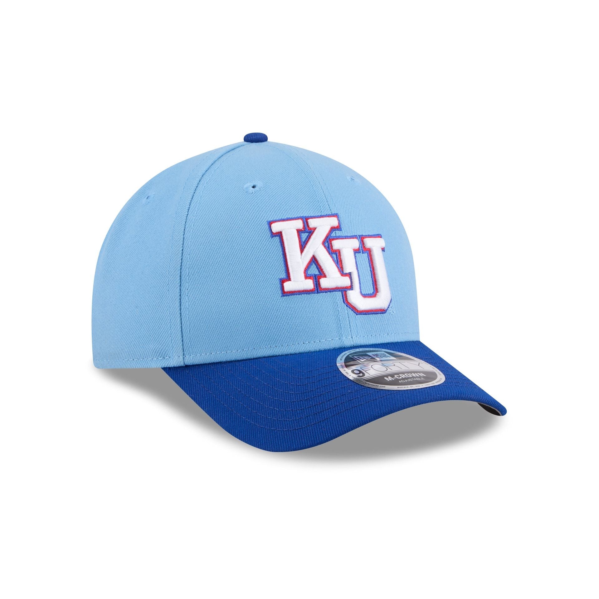 New Era x adidas Kansas Jayhawks Sky Blue 9FORTY M-Crown Snapback Hat
