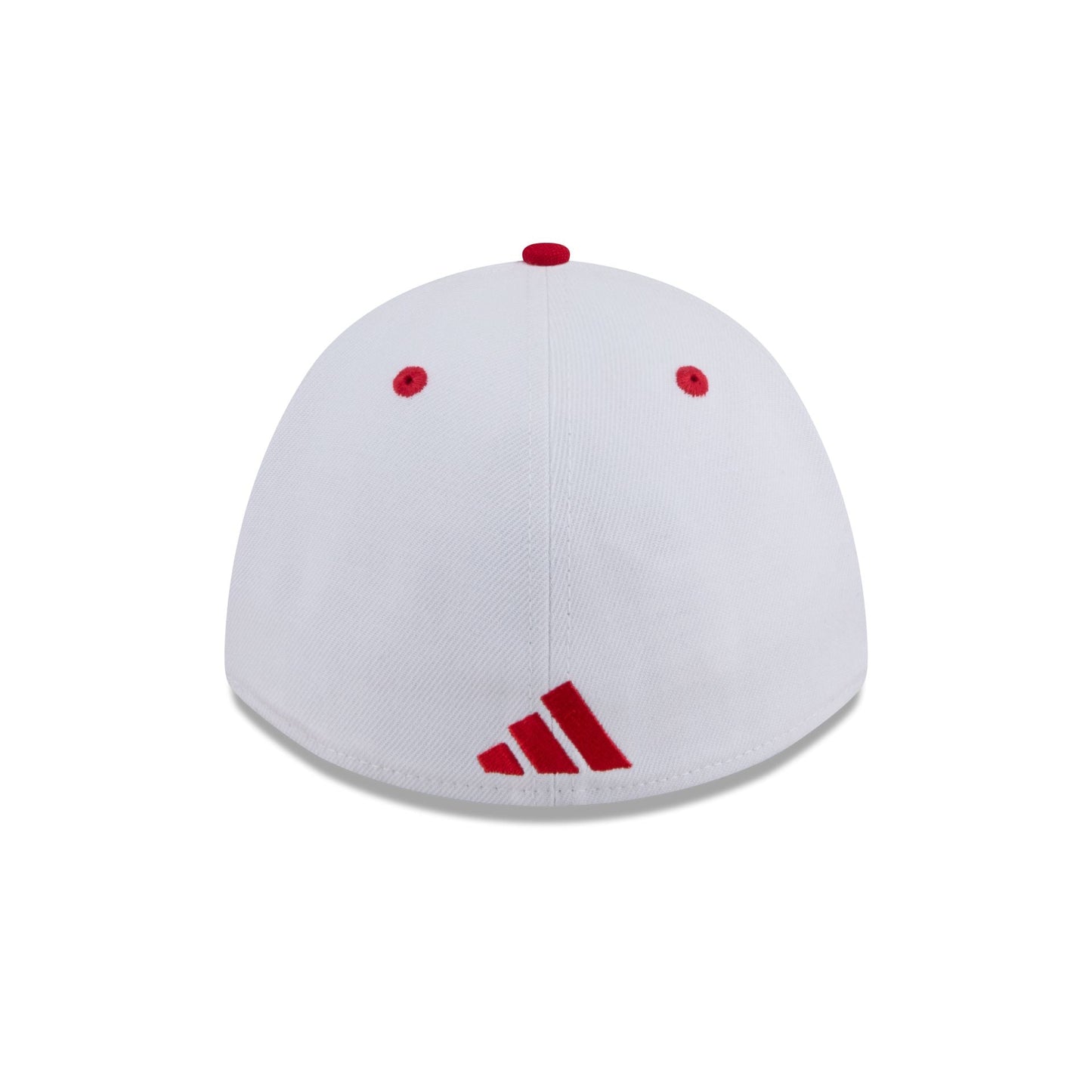 New Era x adidas NC State Wolfpack White 39THIRTY M-Crown Stretch Fit Hat