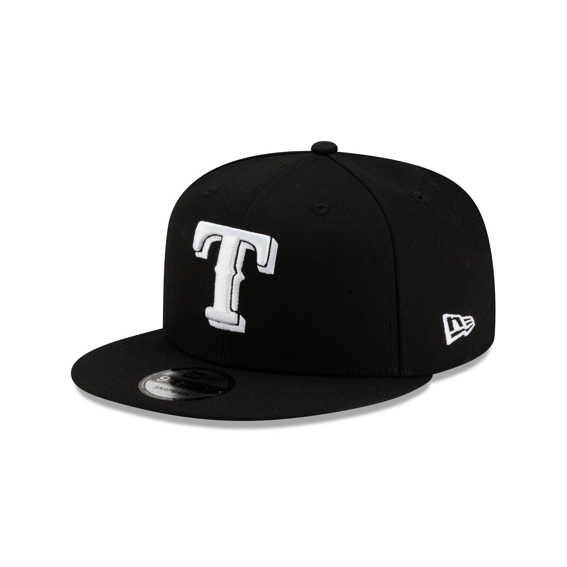 Texas Rangers Basic Black & White 9FIFTY Snapback Hat