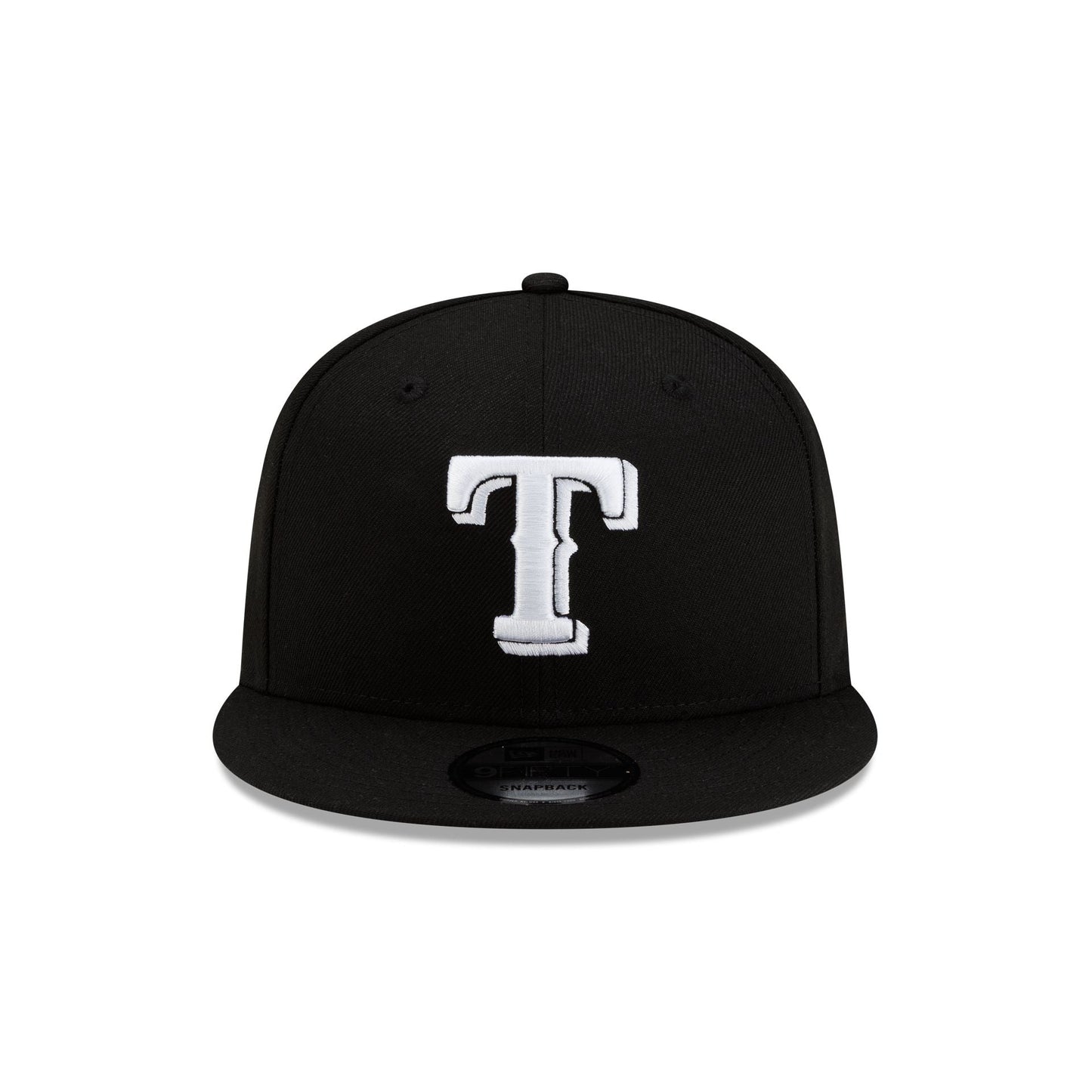 Texas Rangers Basic Black & White 9FIFTY Snapback Hat