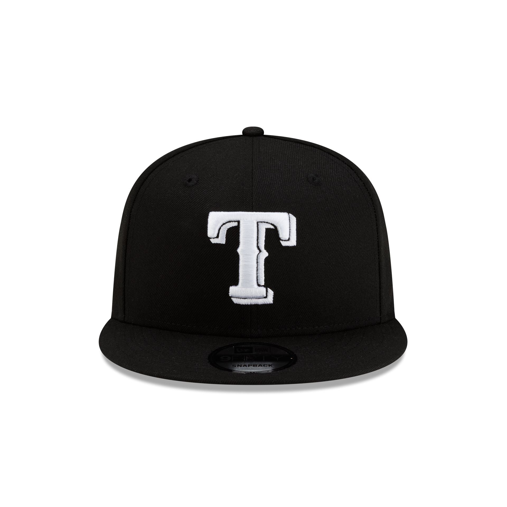 Texas Rangers Basic Black & White 9FIFTY Snapback Hat