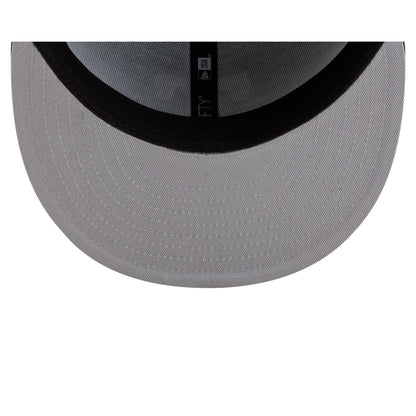 Texas Rangers Basic Black & White 9FIFTY Snapback Hat
