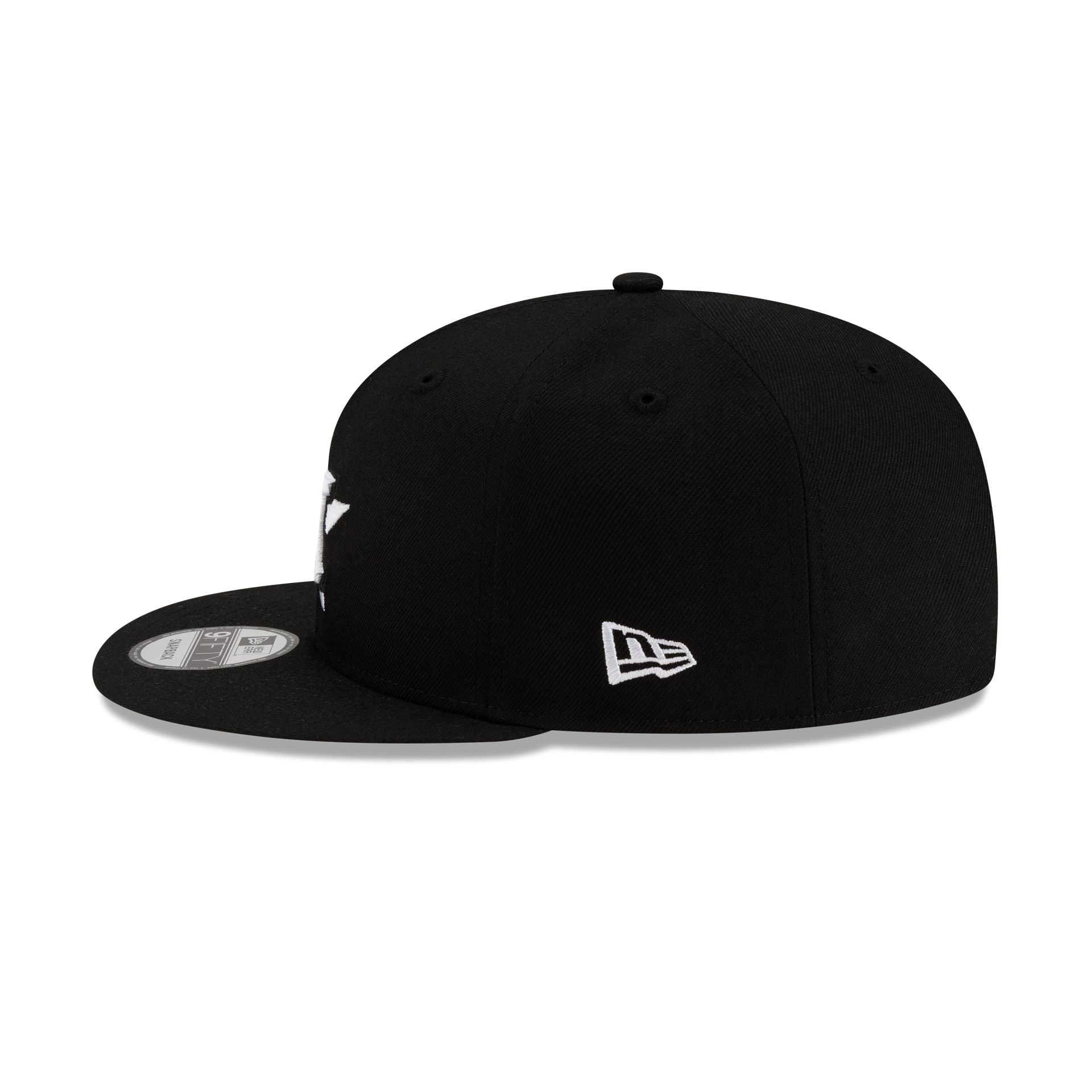 Houston Astros Basic Black & White 9FIFTY Snapback Hat