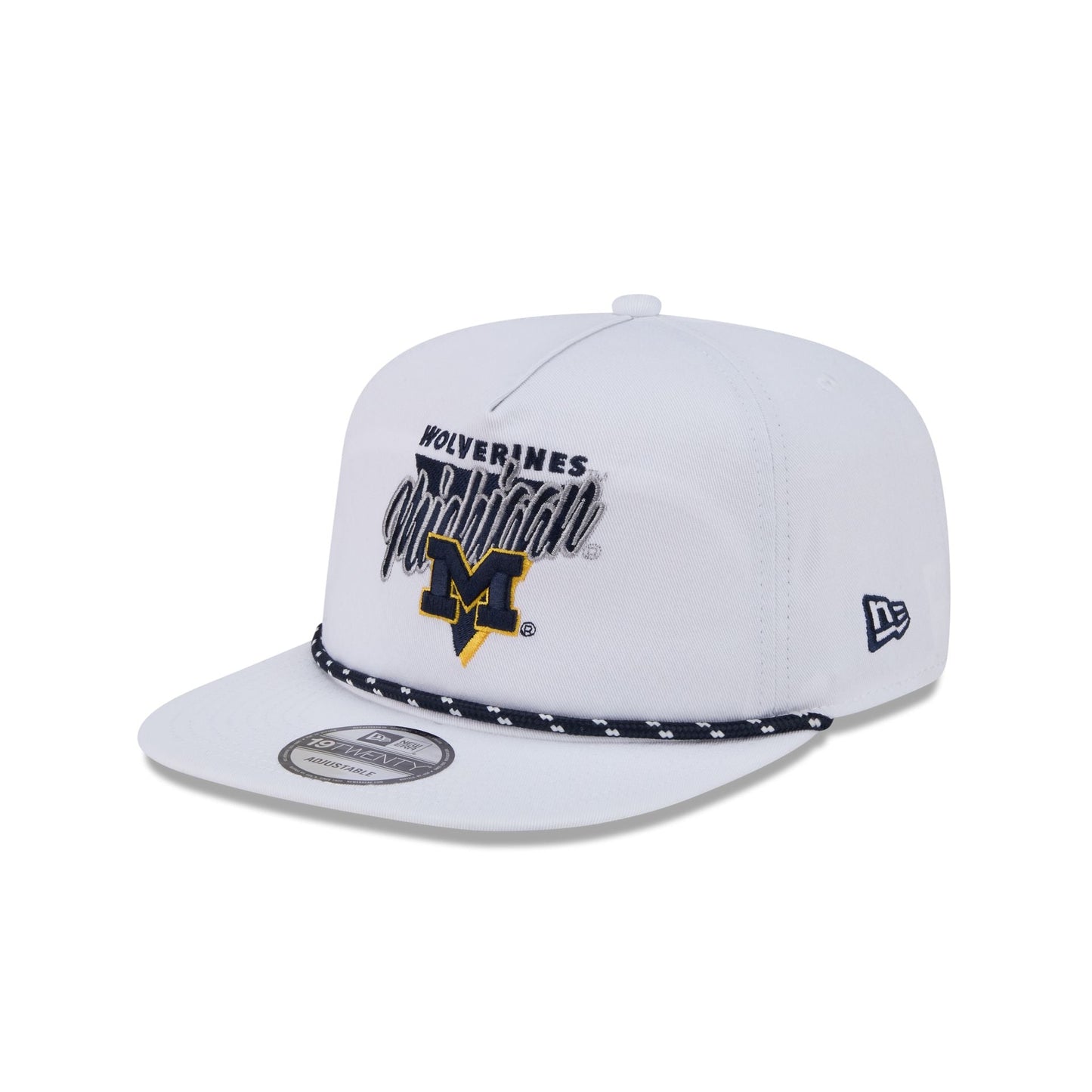 Michigan Wolverines Collegiate White 19TWENTY Snapback Hat