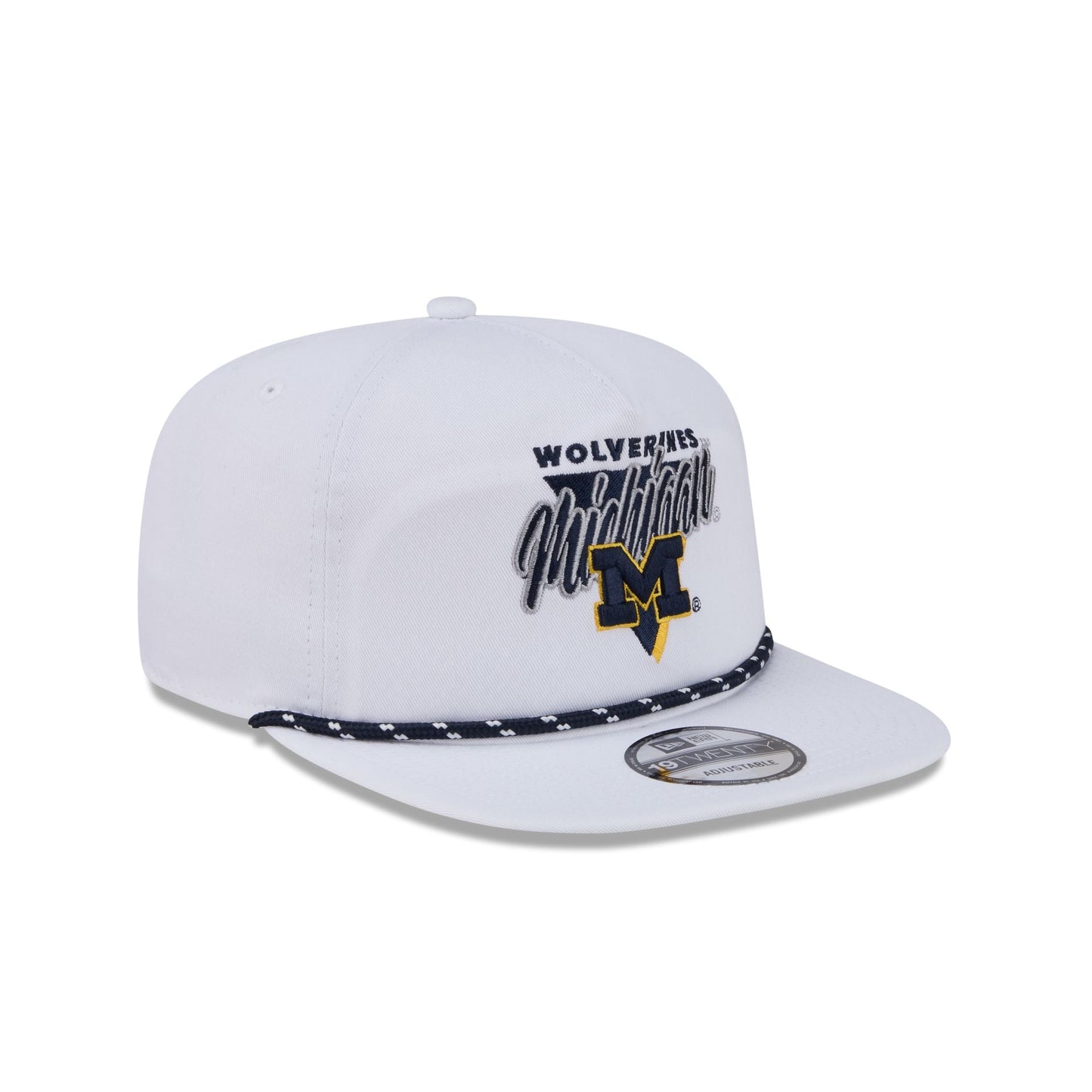 Michigan Wolverines Collegiate White 19TWENTY Snapback Hat