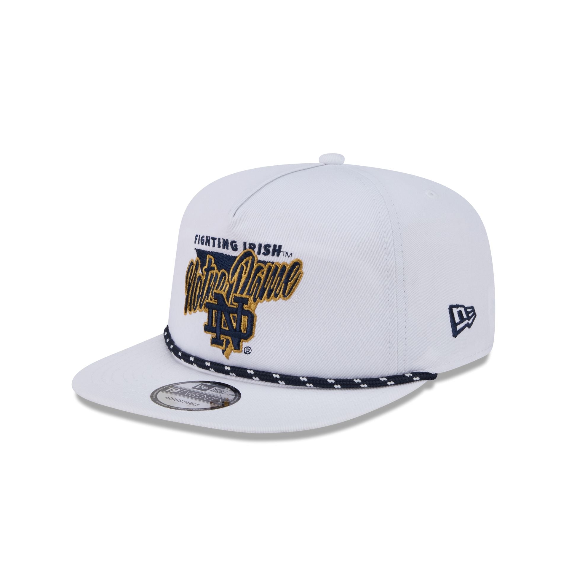Notre Dame Fighting Irish Collegiate White 19TWENTY Snapback Hat