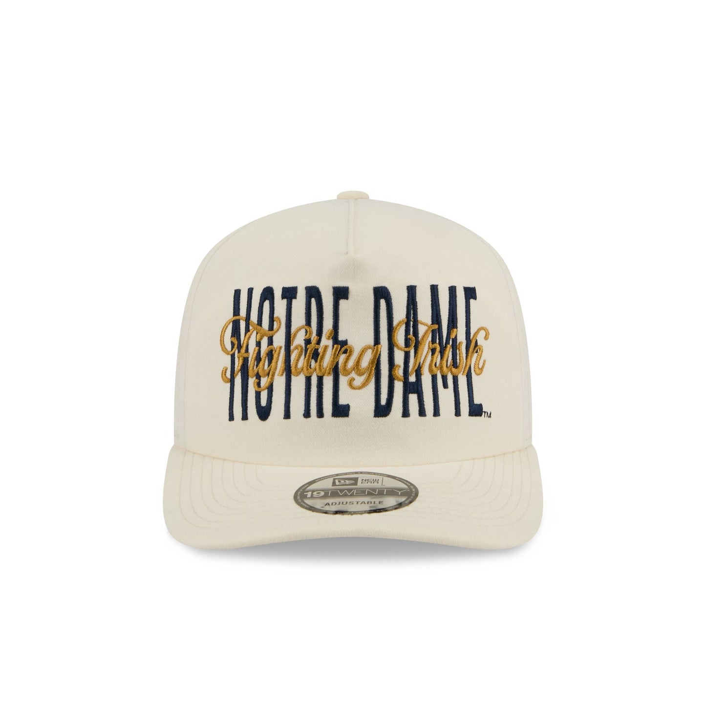 Notre Dame Fighting Irish Collegiate Script Ivory 19TWENTY Snapback Hat