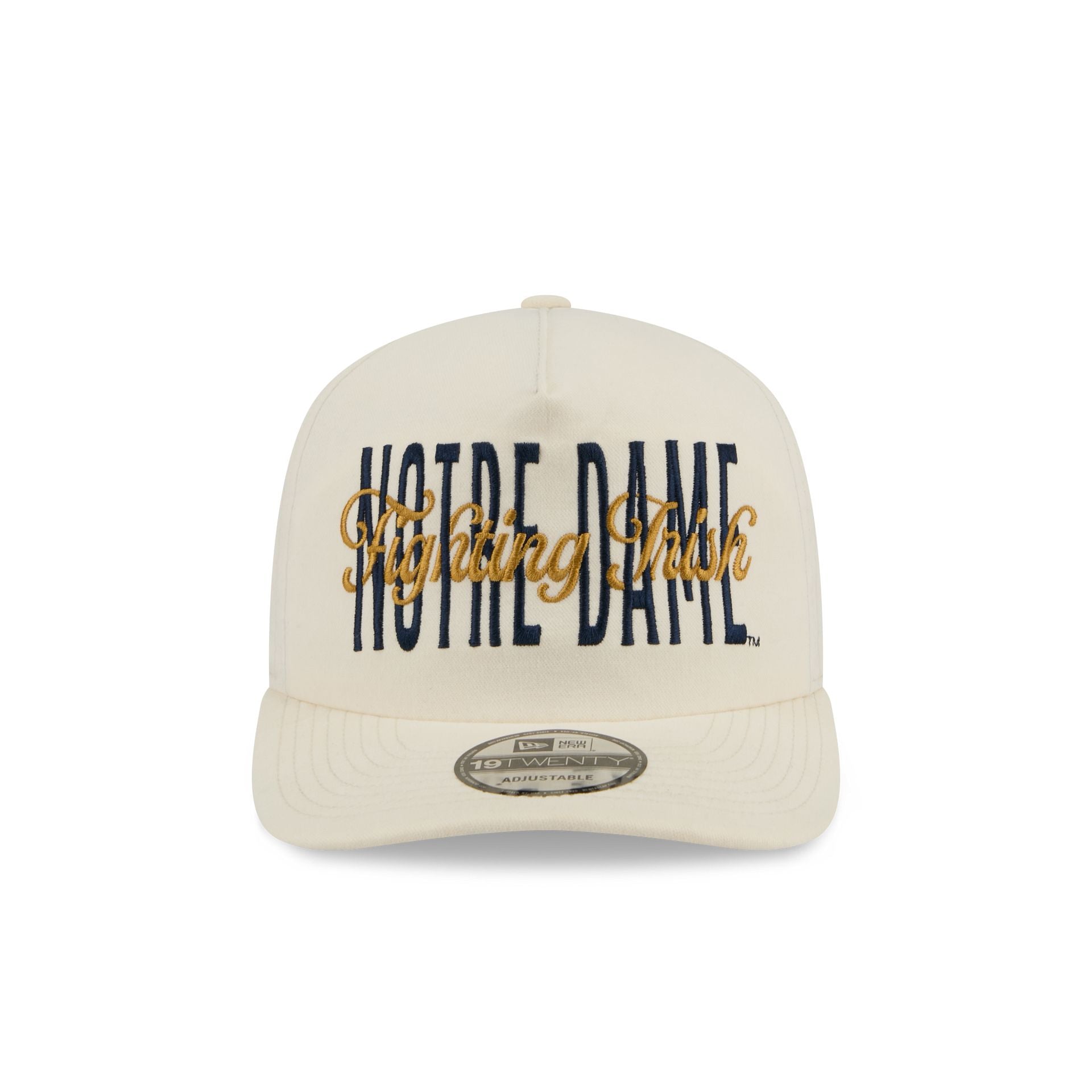 Notre Dame Fighting Irish Collegiate Script Ivory 19TWENTY Snapback Hat