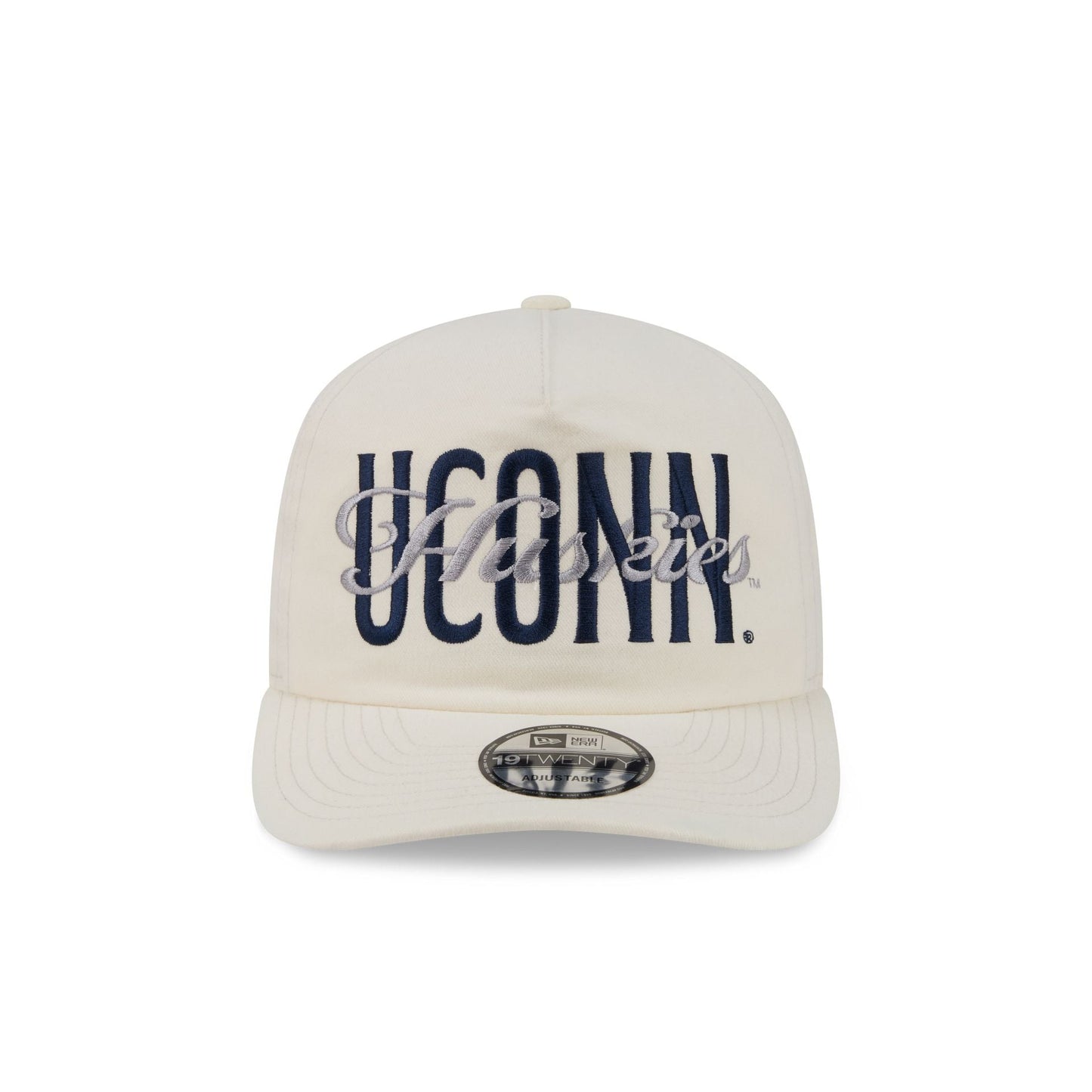 Connecticut Huskies Collegiate Script Ivory 19TWENTY Snapback Hat