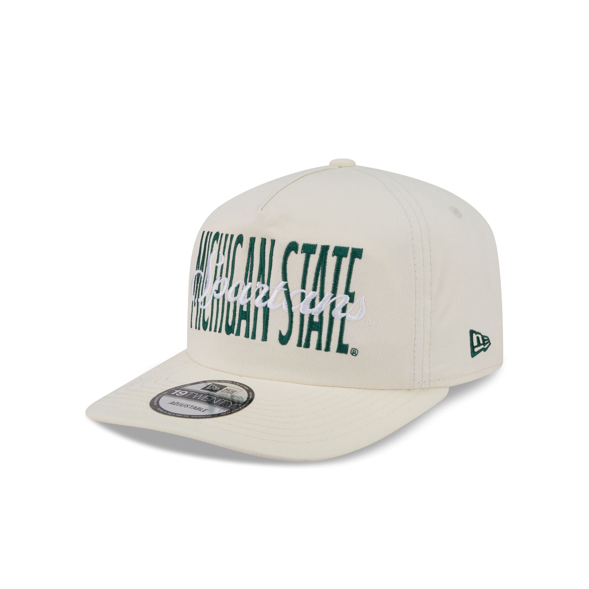 Michigan State Spartans Collegiate Script Ivory 19TWENTY Snapback Hat