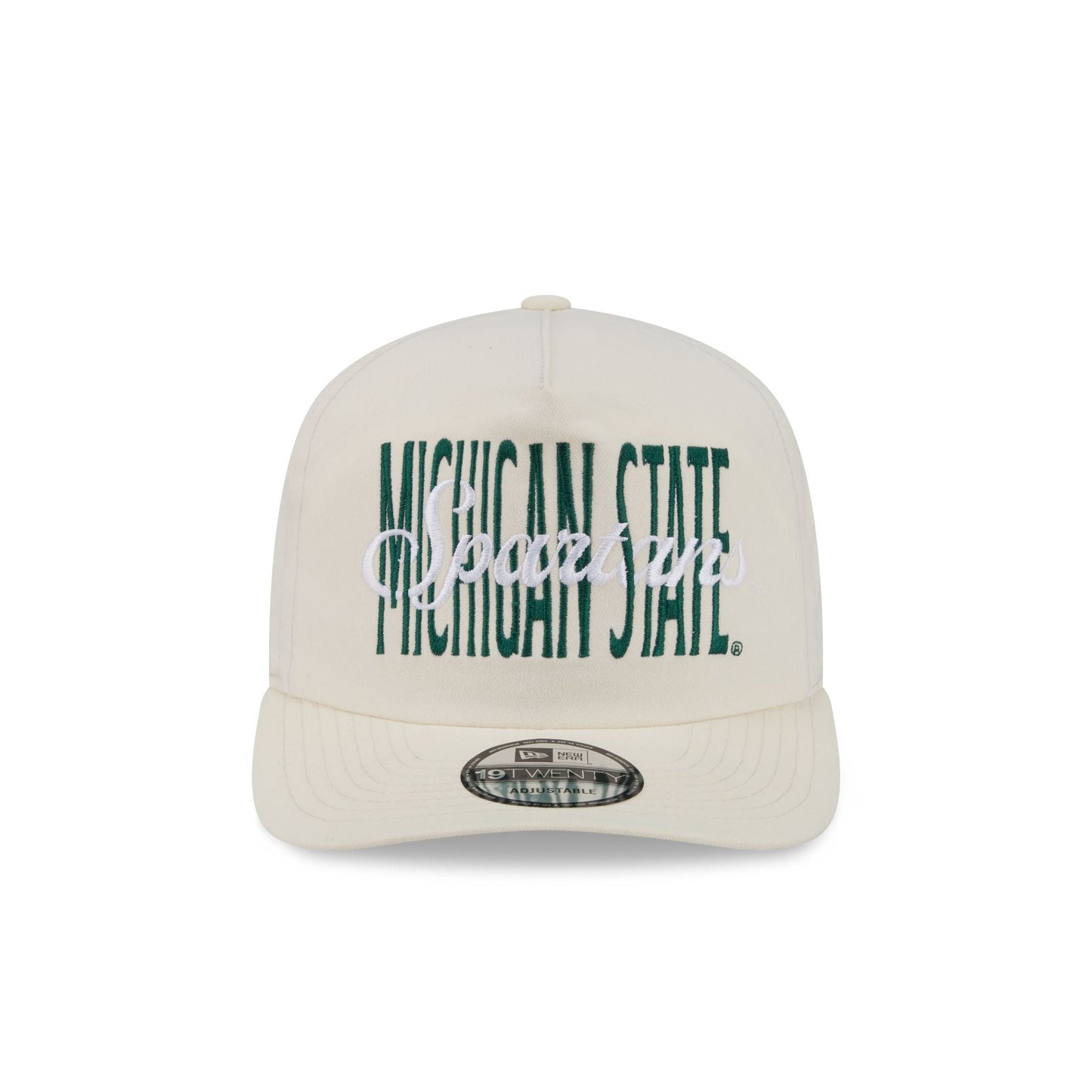 Michigan State Spartans Collegiate Script Ivory 19TWENTY Snapback Hat