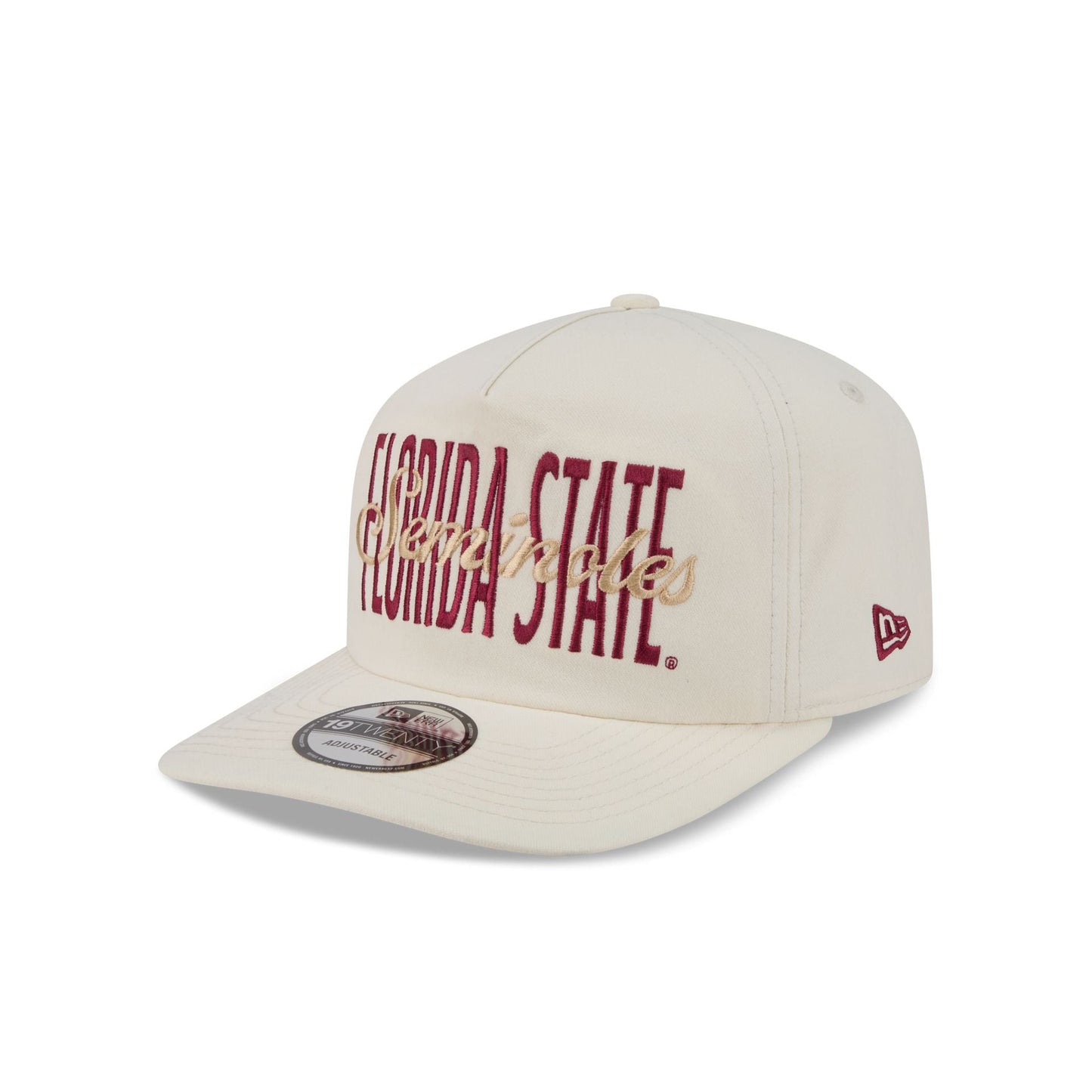 Florida State Seminoles Collegiate Script Ivory 19TWENTY Snapback Hat