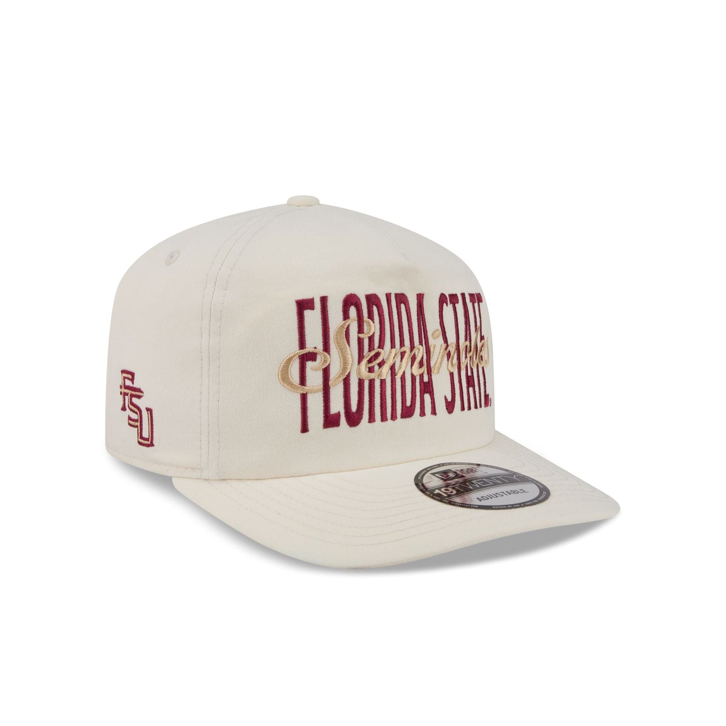 Florida State Seminoles Collegiate Script Ivory 19TWENTY Snapback Hat