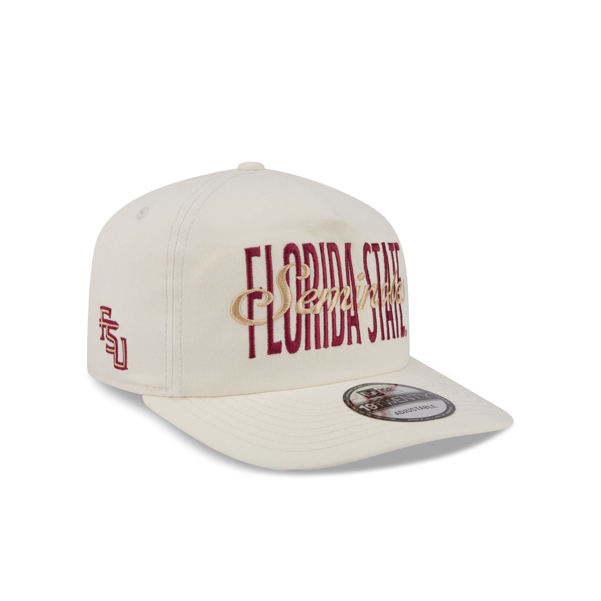 Florida State Seminoles Collegiate Script Ivory 19TWENTY Snapback Hat