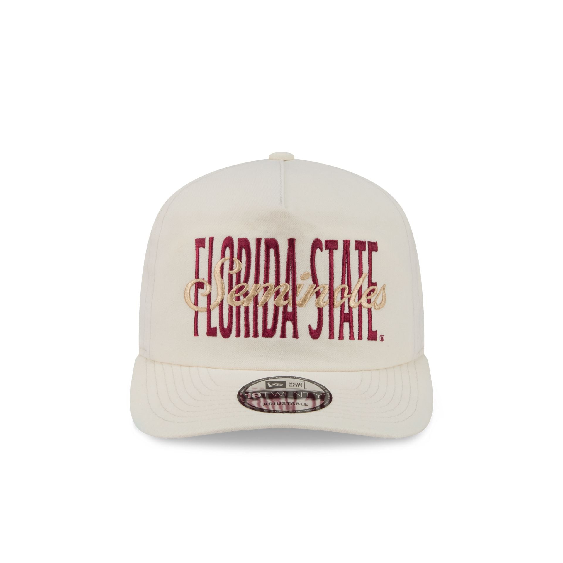 Florida State Seminoles Collegiate Script Ivory 19TWENTY Snapback Hat