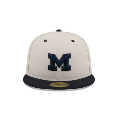 Michigan Wolverines Collegiate Two-Tone Chrome 59FIFTY Fitted Hat