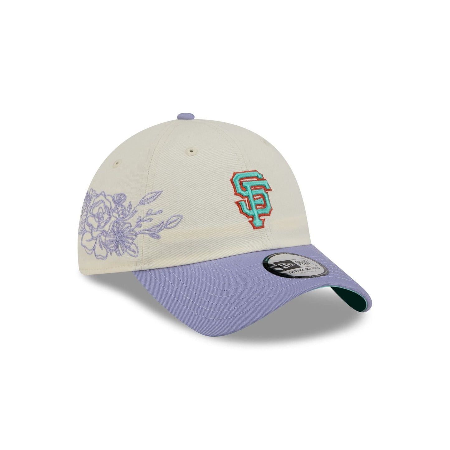 San Francisco Giants Lavender Flowers Casual Classic Adjustable Hat