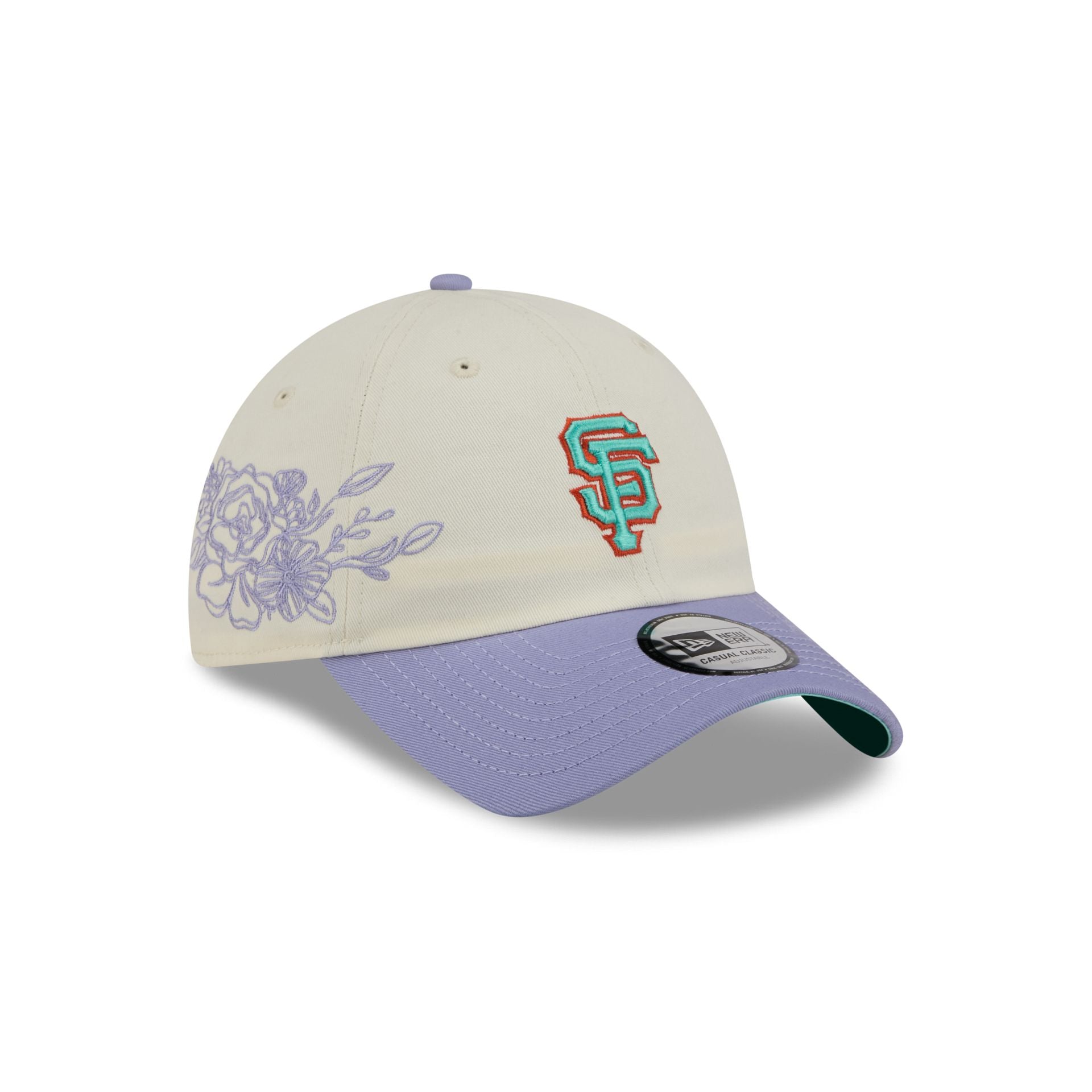 San Francisco Giants Lavender Flowers Casual Classic Adjustable Hat