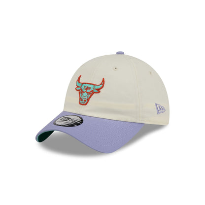 Chicago Bulls Lavender Flowers Casual Classic Adjustable Hat