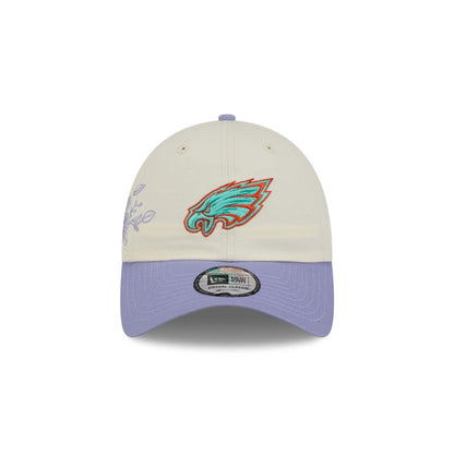 Philadelphia Eagles Lavender Flowers Casual Classic Adjustable Hat